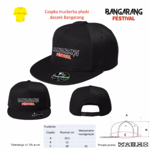 Czapka truckerka płaski daszek Bangarang
